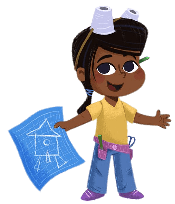 Kiva Holding a Blueprint