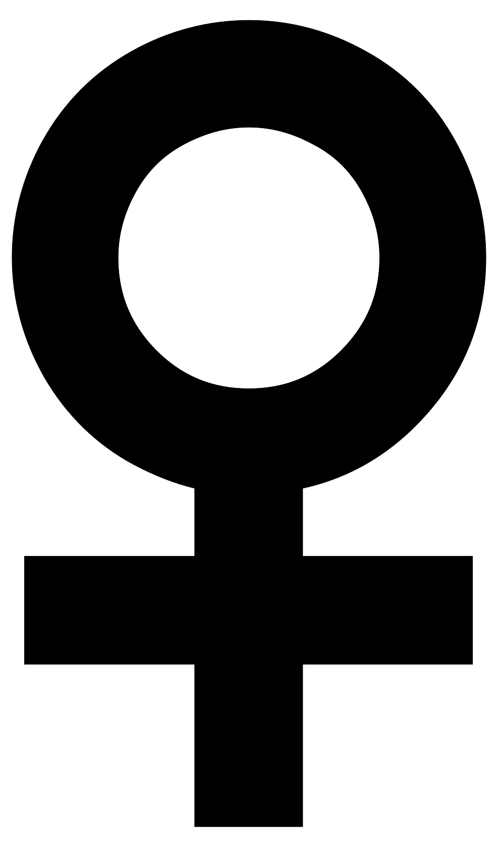 Thick Black Female Symbol