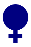 Full Blue Female Symbol