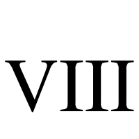 Roman Numeral 8
