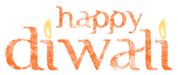 Happy Diwali Flames Text