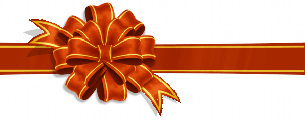 Gold Red Ribbon