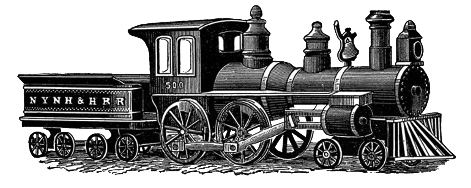 Vintage Train Drawing