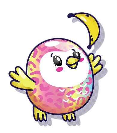 Pikmi Pop Beeps the Owl with Banana