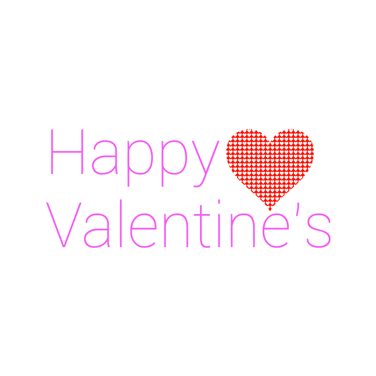 Happy Valentine's Modern Purple Text
