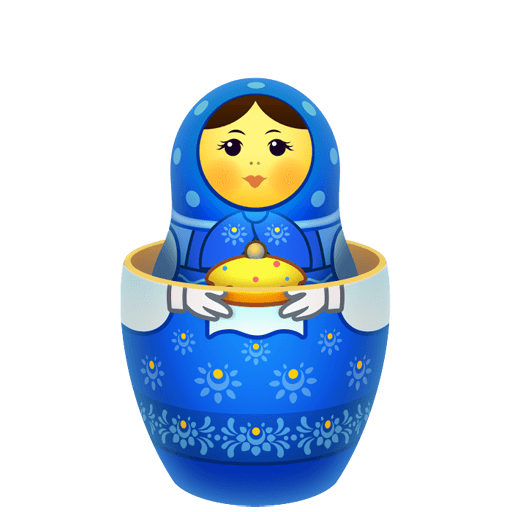 Blue Russian Doll