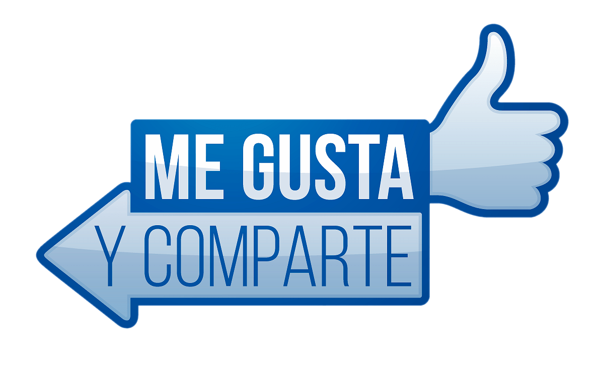 Me Gusta Y Comparte Arrow and Thumb
