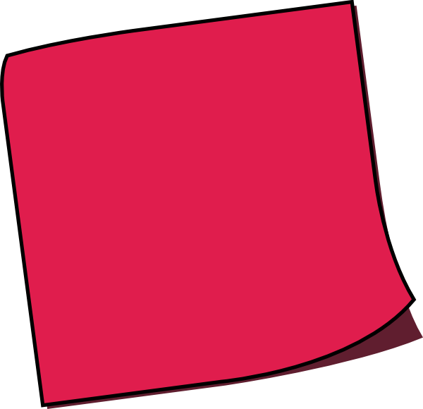 Red Pink Sticky Note