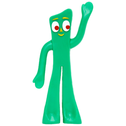 Gumby Holding Up His Hand