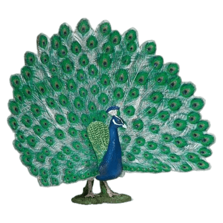 Peacock With Open Tail Figurine