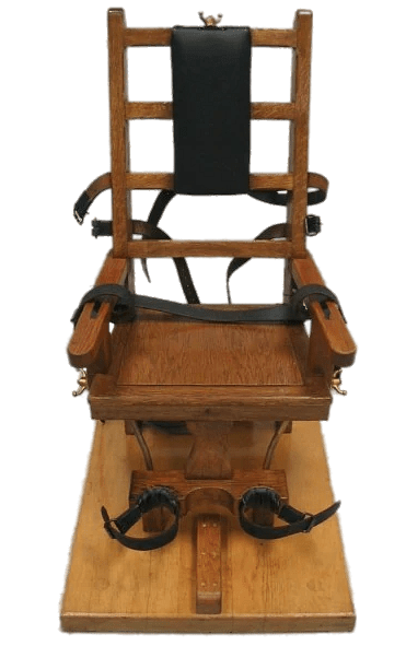 Electric Chair on Wooden Base