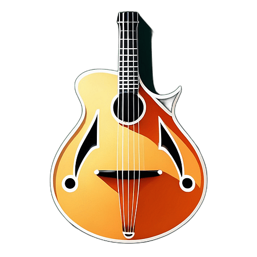 Low poly mandolin app icon