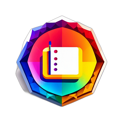 Language School, Minimalist App Icon - Circle Icon Bevel Border