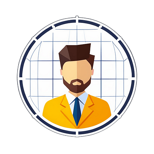 Event Planning Service, Minimalist App Icon - Circle Icon Bevel Border