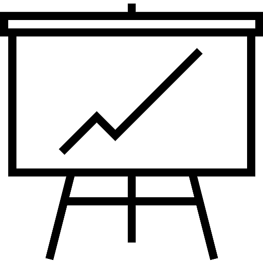 Office Presentation White Board Icon