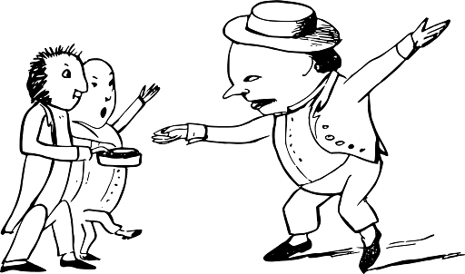 Edward Lear Drawing Man with Giant Head