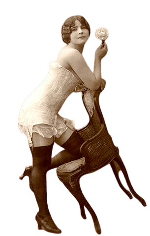 Burlesque Scene: Victorian Woman On Chair