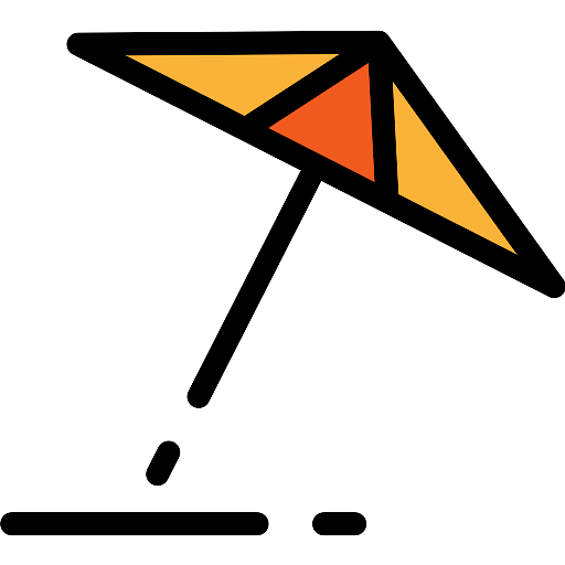 Sun Umbrella On The Beach Icon