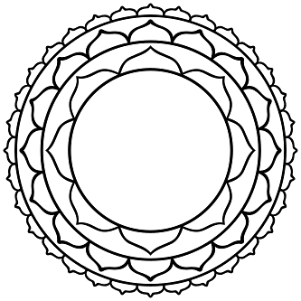 Circle Lotus Outline