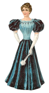 Victorian Woman With Blue Dress