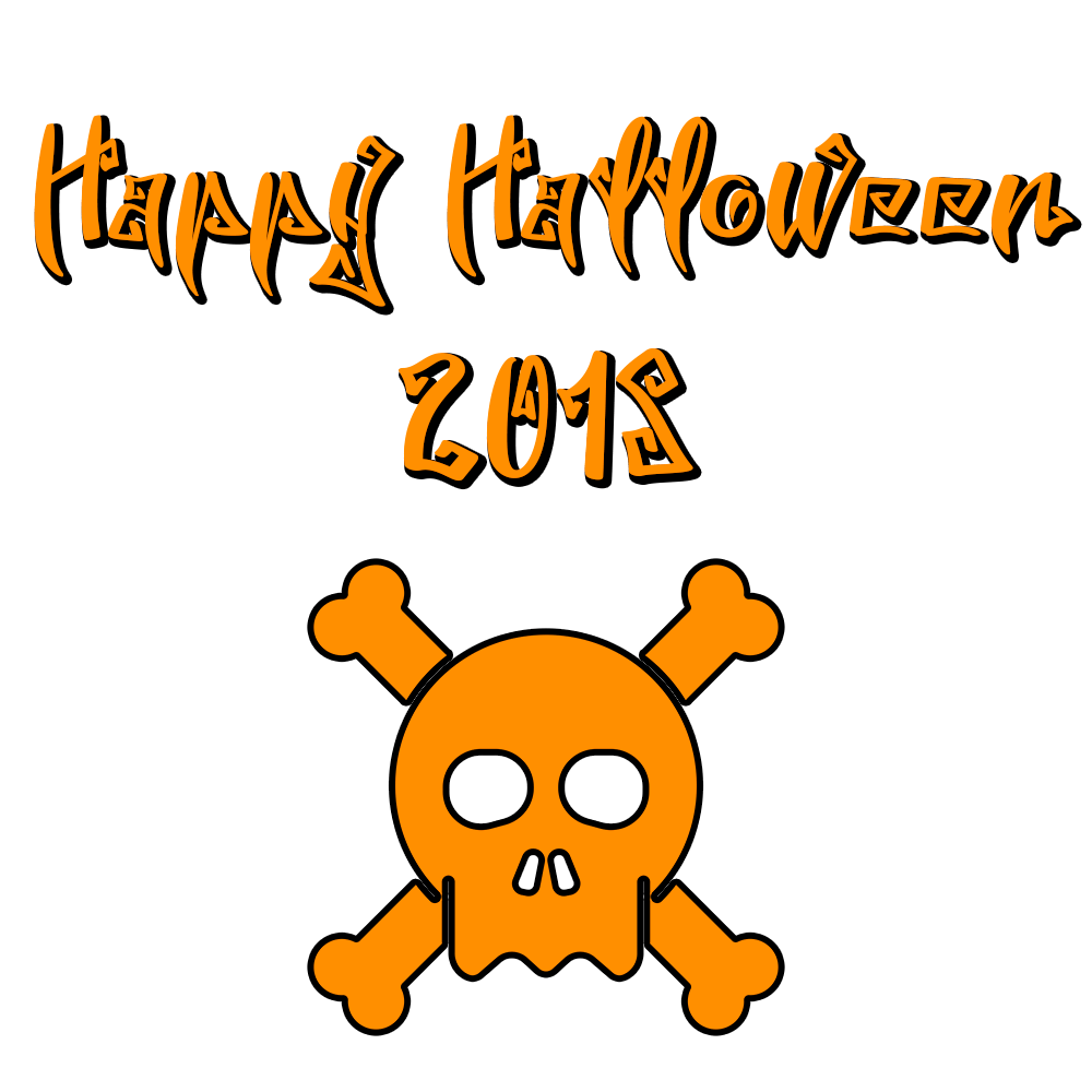 Happy Halloween 2018 Scary Font Skull