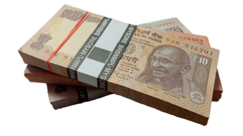 Stacks Of Rupee Notes