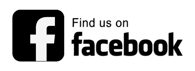 Find us on Facebook logo black horizontal