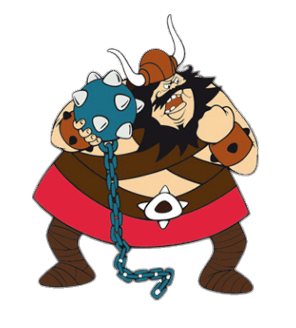 Sven the Terrible Enemy Viking Holding Ball and Chain