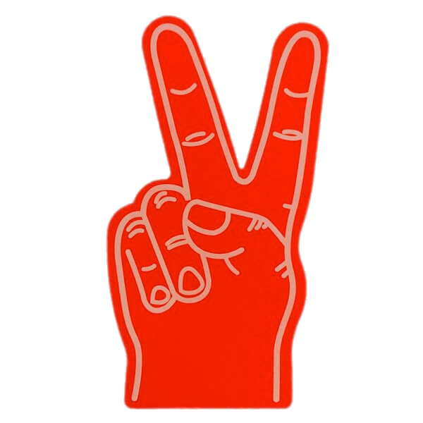 Red Foam Hand Peace