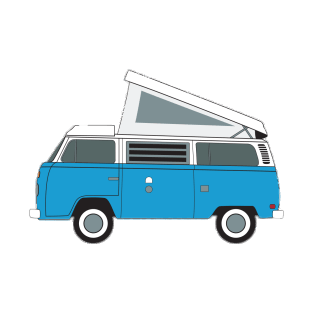 Extended Volkswagen Camper Van Clipart