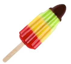 Tricolor Popsicle With Chocolate Tip