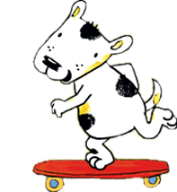 Zuzu on A Skateboard