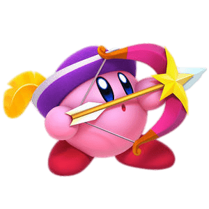 Kirby Shooting An Arrow