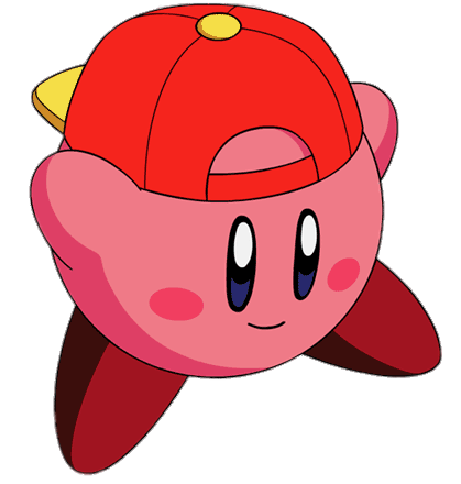 Kirby Wearing A Cap