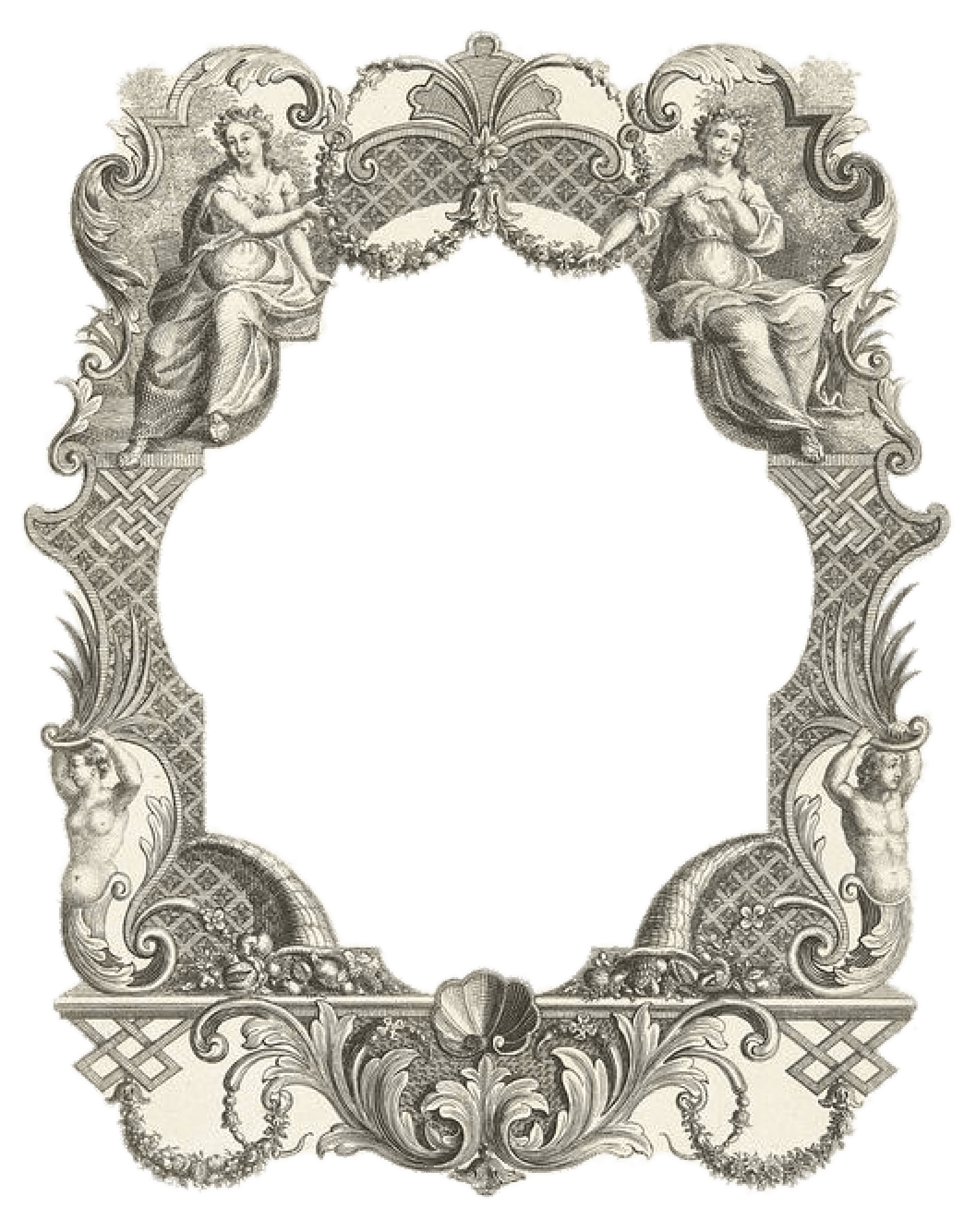 Vintage 18th Century Ornate Frame