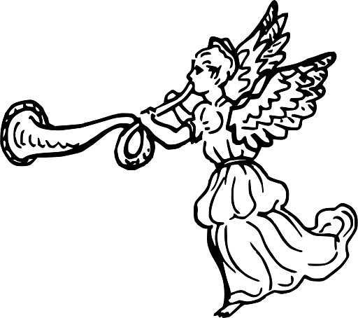 Angel Sounding Long Heavenly Trumpet