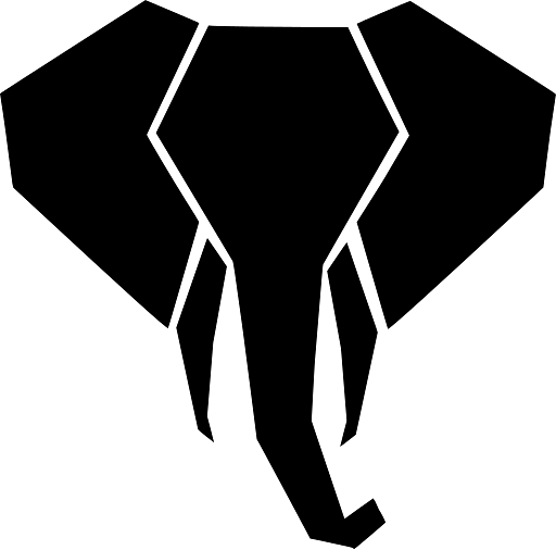 Abstract Geometric Elephant Head