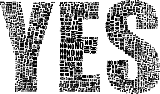 Yes Abstract Typographic Design