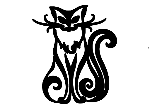 Abstract Image of Elegant Cat with Long Whiskers