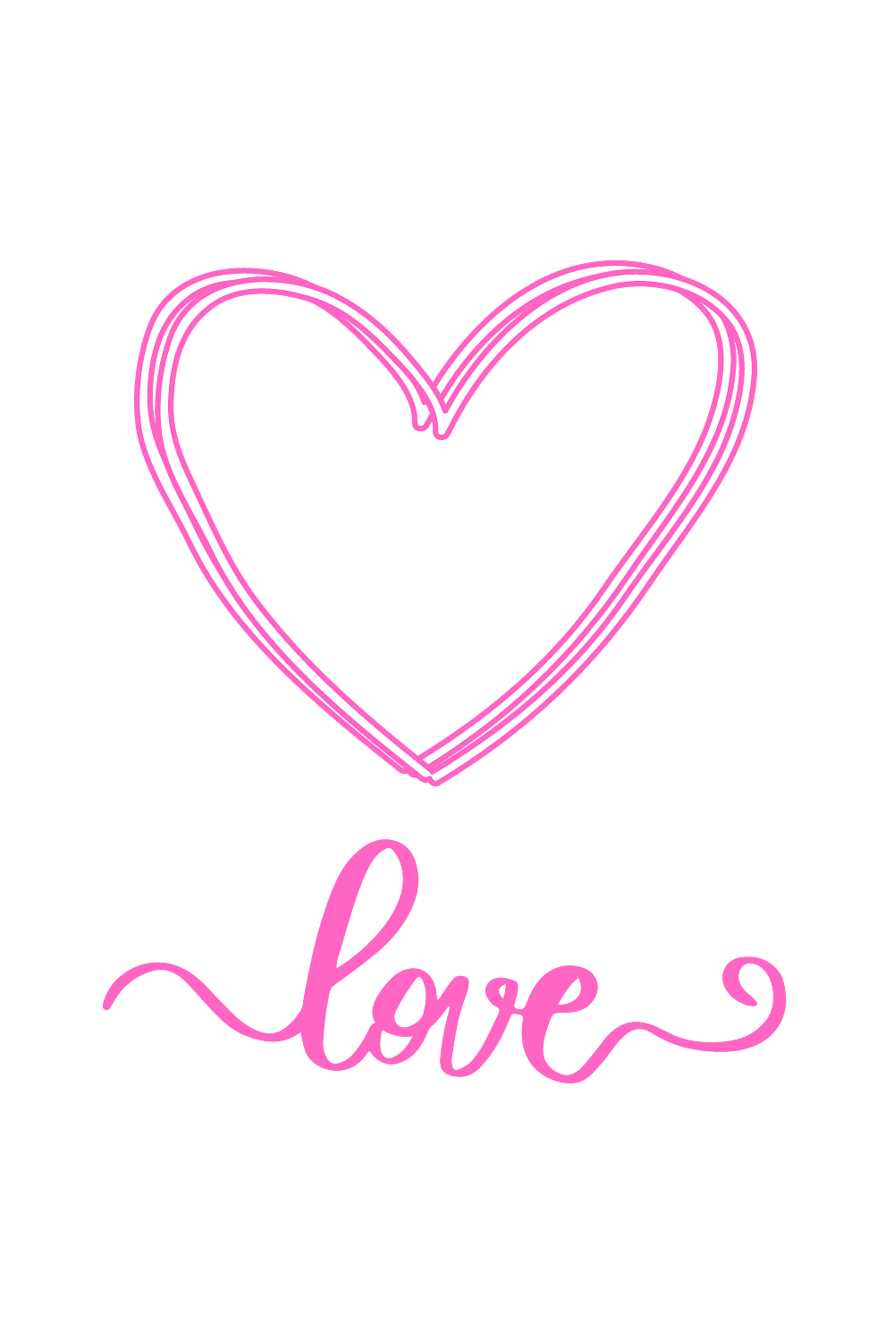 Pink Heart Love