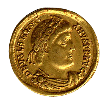 Gold Solidus Coin of Valentinian I
