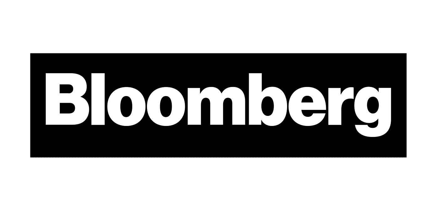 Bloomberg white logo on black background