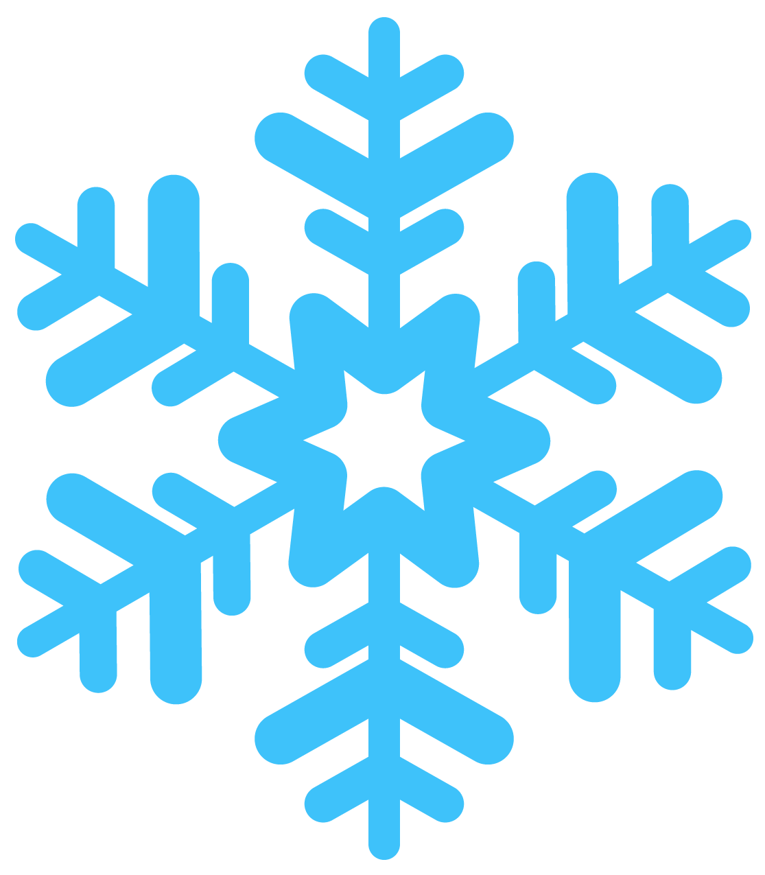 Snowflake Blue Simple
