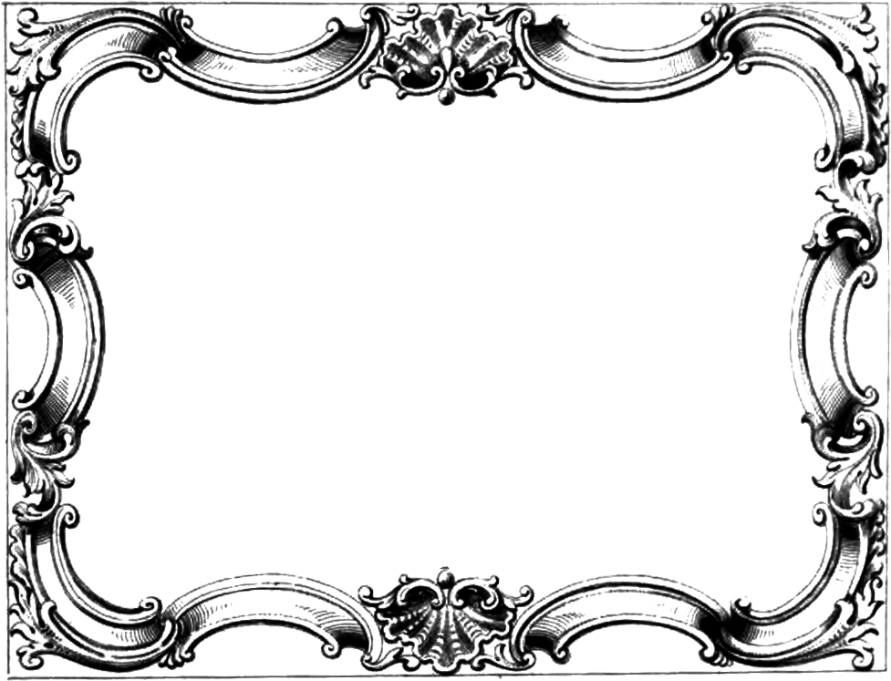 Vintage Rectangle Frame With Border