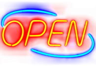 Open Neon Sign
