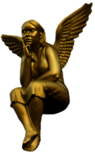 Golden Angel Sitting