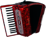 Accordion Bright Red