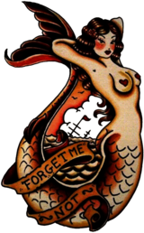 Forget Me Not Pinup Tattoo