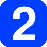 Blue Number 2 In Rounded Square