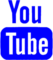 YouTube logo blue transparent